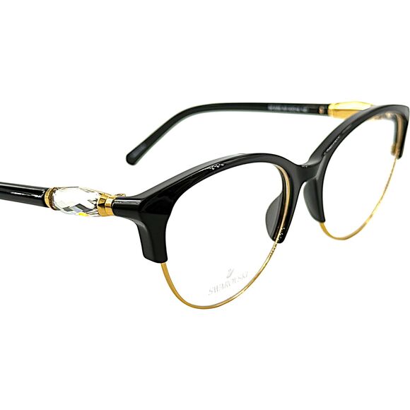 Swarovski SK5338 Womens Metal Eyeglass Frame 001 Shiny Black 53-16 main image 2